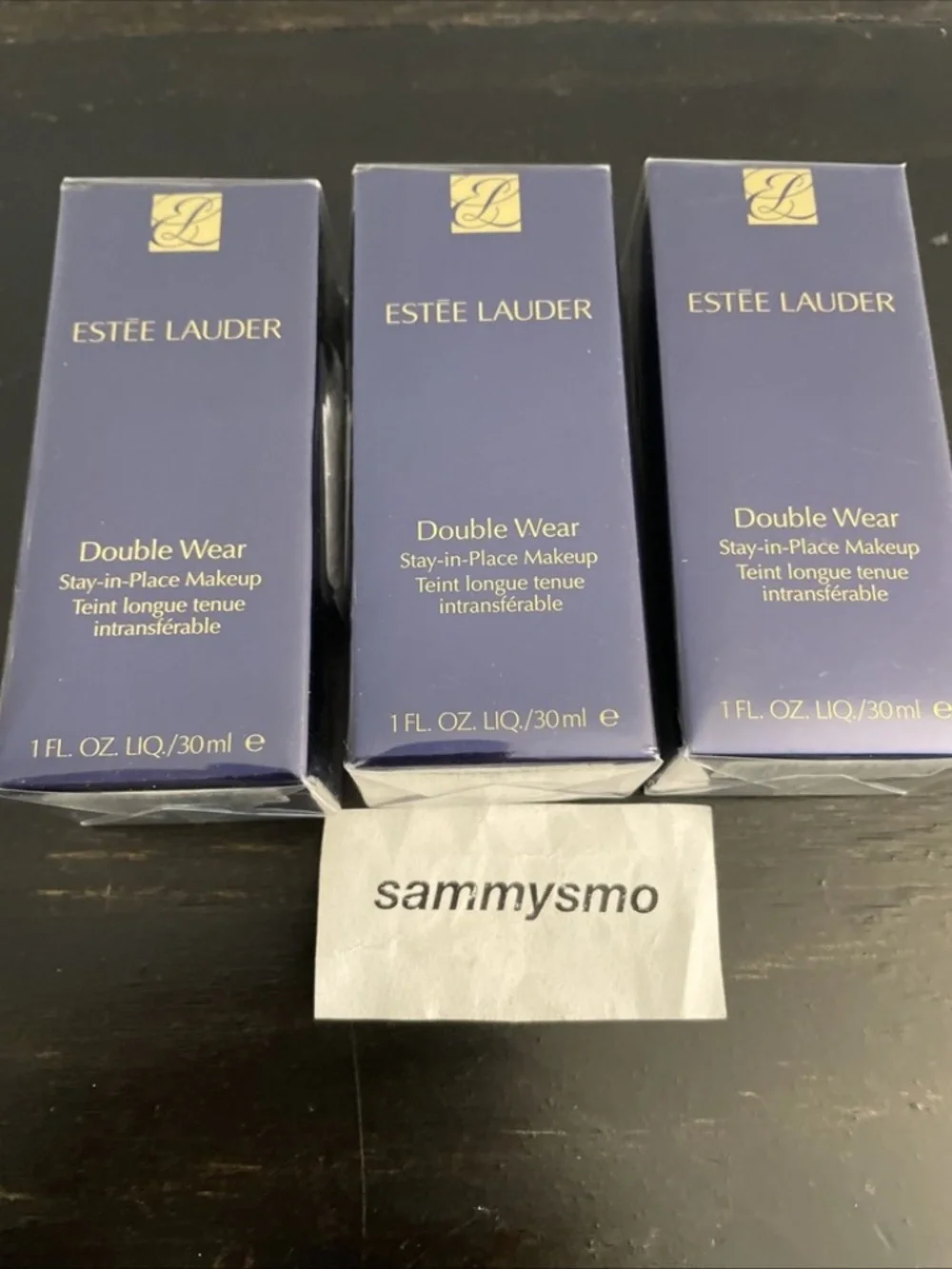 Estee Lauder Double Wear Stay In Place Makeup Foundation 1C0 Shell, ORIGINAL x3